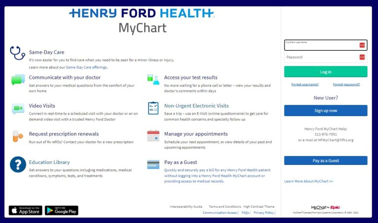 Henry Ford Health System Login