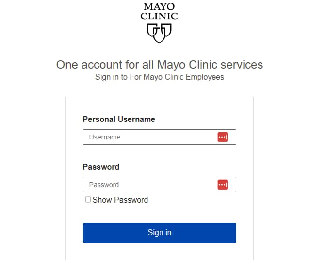 Mayo Clinic Employee Login